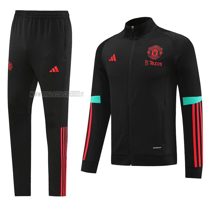 Tuta da Track de Giacca del Manchester United Bambino 2023-2024 Nero